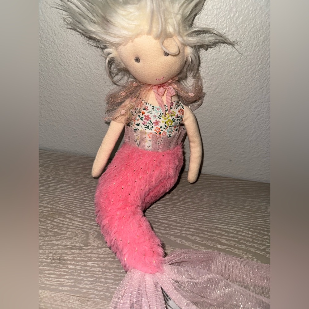 Debi Lily PEARL Pink floral MERMAID 12" Plush Soft Wild Hair
